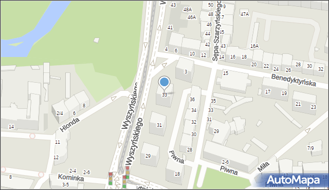 Wrocław, Wyszyńskiego Stefana, ks. kard., 33, mapa Wrocławia