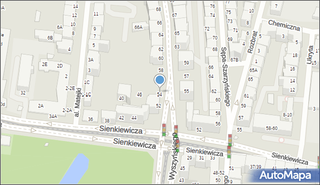 Wrocław, Wyszyńskiego Stefana, ks. kard., 56b, mapa Wrocławia