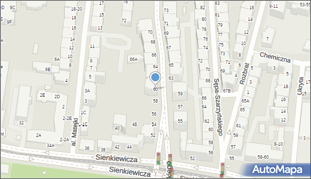 Wrocław, Wyszyńskiego Stefana, ks. kard., 60, mapa Wrocławia