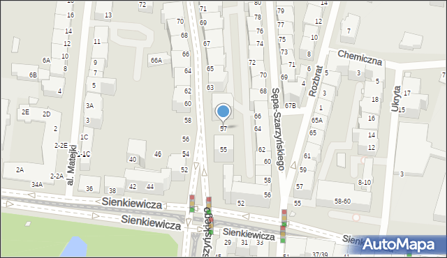 Wrocław, Wyszyńskiego Stefana, ks. kard., 57, mapa Wrocławia