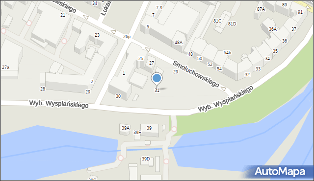 Wrocław, Wybrzeże Stanisława Wyspiańskiego, 31, mapa Wrocławia