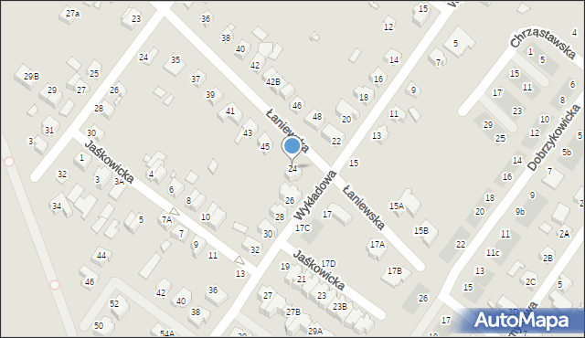 Wrocław, Wykładowa, 24, mapa Wrocławia