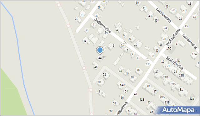 Wrocław, Wykładowa, 44, mapa Wrocławia