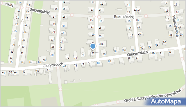 Wrocław, Wyczółkowskiego Leona, 23, mapa Wrocławia