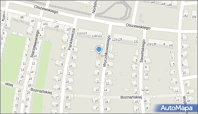 Wrocław, Wyczółkowskiego Leona, 5A, mapa Wrocławia
