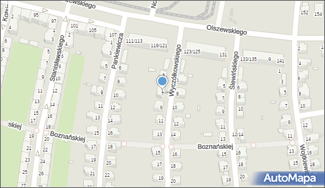 Wrocław, Wyczółkowskiego Leona, 7, mapa Wrocławia