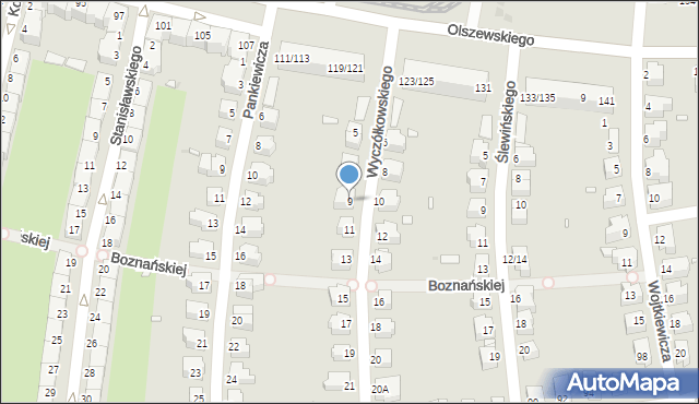 Wrocław, Wyczółkowskiego Leona, 9, mapa Wrocławia