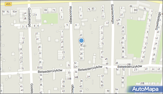 Wrocław, Wysockiego Piotra, 20, mapa Wrocławia