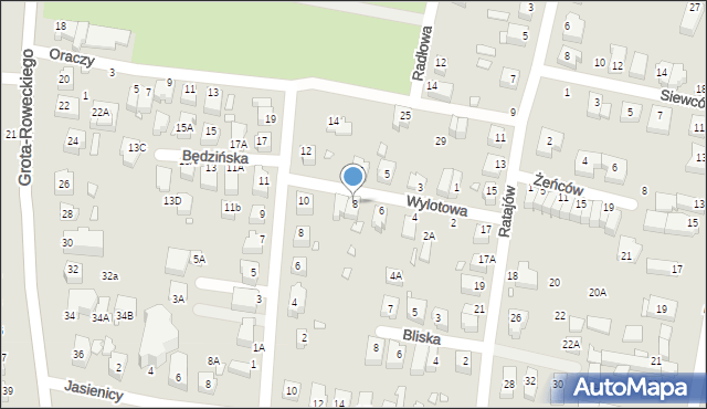 Wrocław, Wylotowa, 8, mapa Wrocławia