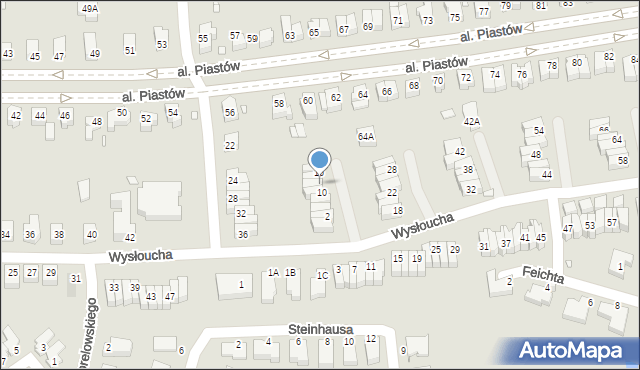 Wrocław, Wysłoucha Seweryna, 12, mapa Wrocławia