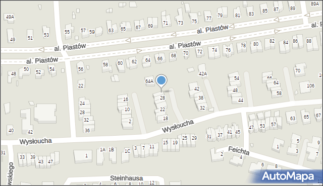 Wrocław, Wysłoucha Seweryna, 30, mapa Wrocławia