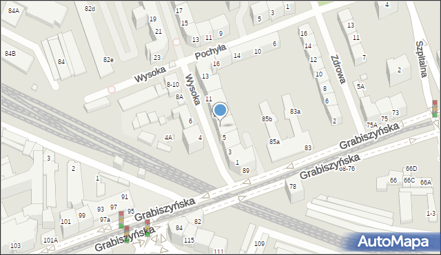 Wrocław, Wysoka, 7, mapa Wrocławia