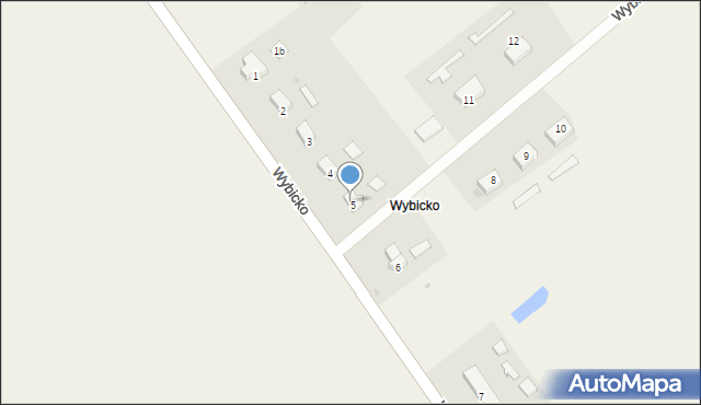 Wybicko, Wybicko, 5a, mapa Wybicko