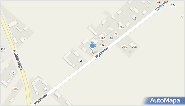 Wyborów, Wyborów, 19, mapa Wyborów