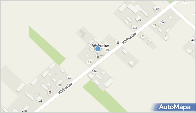 Wyborów, Wyborów, 36, mapa Wyborów