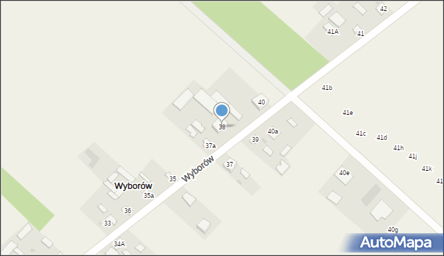 Wyborów, Wyborów, 38, mapa Wyborów