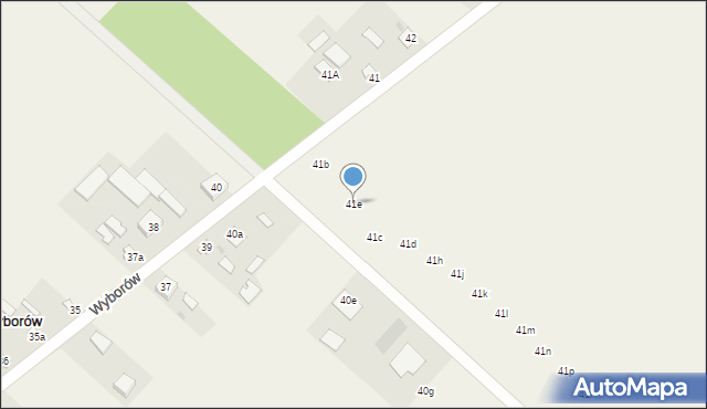 Wyborów, Wyborów, 41e, mapa Wyborów