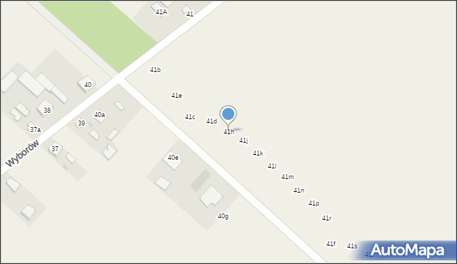 Wyborów, Wyborów, 41h, mapa Wyborów