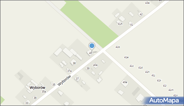 Wyborów, Wyborów, 42/2, mapa Wyborów
