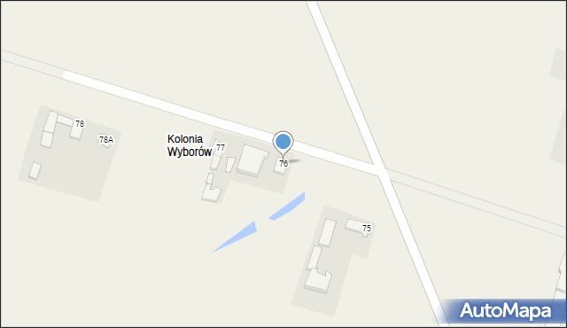 Wyborów, Wyborów, 76, mapa Wyborów