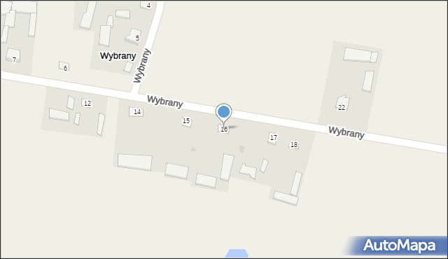 Wybrany, Wybrany, 16, mapa Wybrany