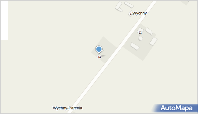 Wychny, Wychny, 14, mapa Wychny