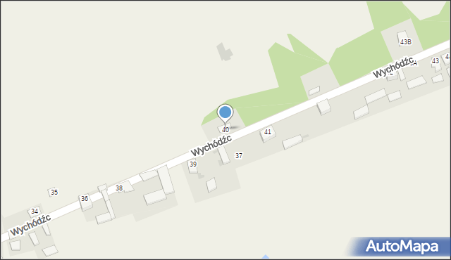 Wychódźc, Wychódźc, 40, mapa Wychódźc