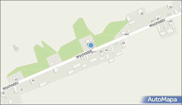 Wychódźc, Wychódźc, 43A, mapa Wychódźc