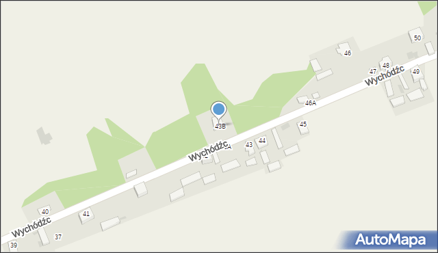 Wychódźc, Wychódźc, 43B, mapa Wychódźc