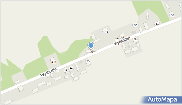 Wychódźc, Wychódźc, 46A, mapa Wychódźc