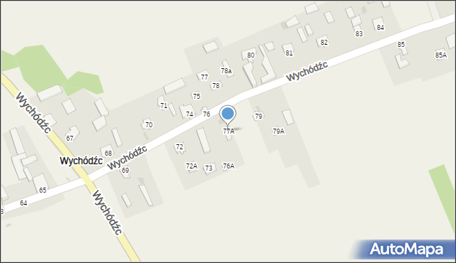 Wychódźc, Wychódźc, 77A, mapa Wychódźc