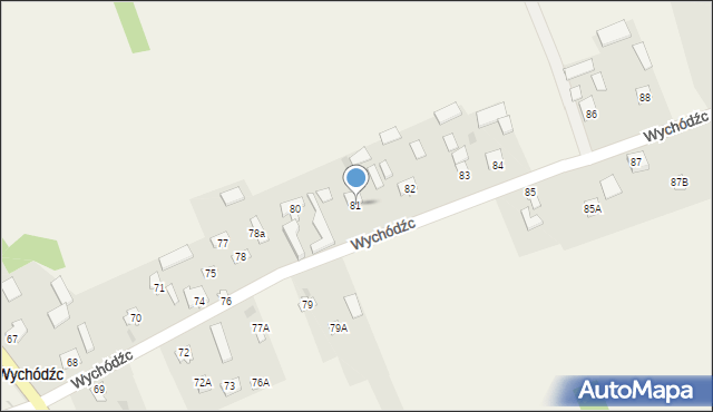 Wychódźc, Wychódźc, 81, mapa Wychódźc