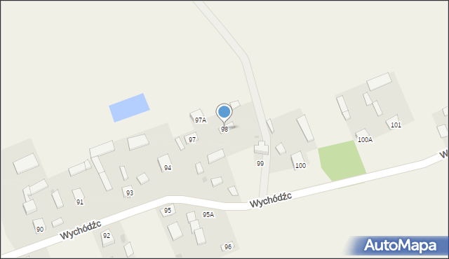 Wychódźc, Wychódźc, 98, mapa Wychódźc