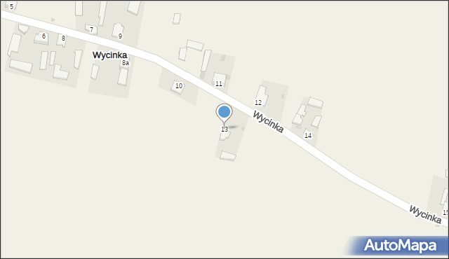 Wycinka, Wycinka, 13, mapa Wycinka