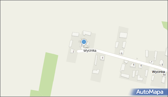 Wycinka, Wycinka, 2a, mapa Wycinka