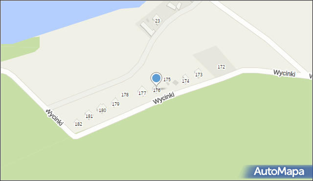 Wycinki, Wycinki, 176, mapa Wycinki