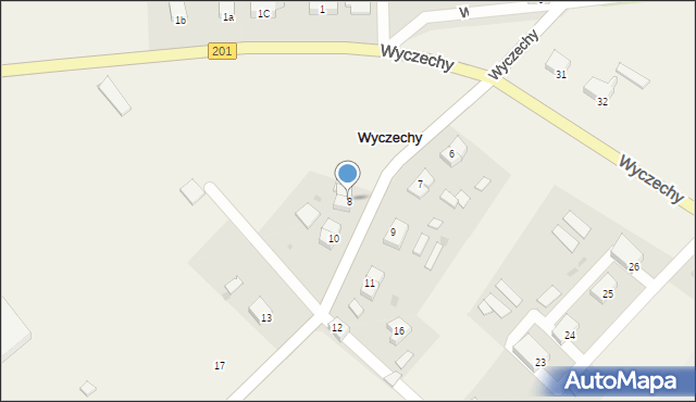 Wyczechy, Wyczechy, 8, mapa Wyczechy