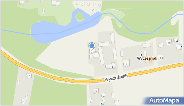 Wycześniak, Wycześniak, 23, mapa Wycześniak