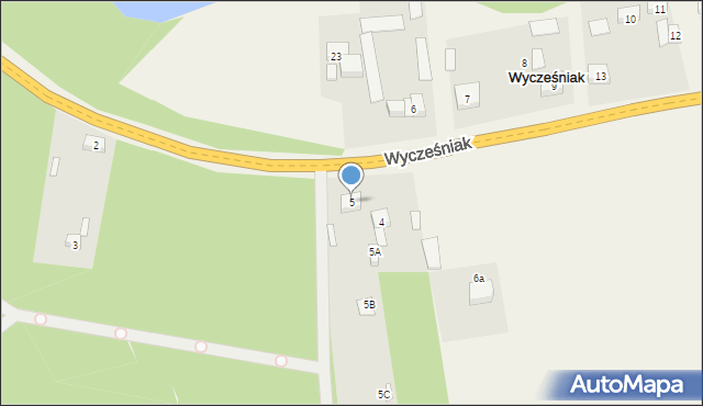 Wycześniak, Wycześniak, 5, mapa Wycześniak