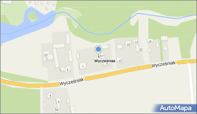 Wycześniak, Wycześniak, 8, mapa Wycześniak