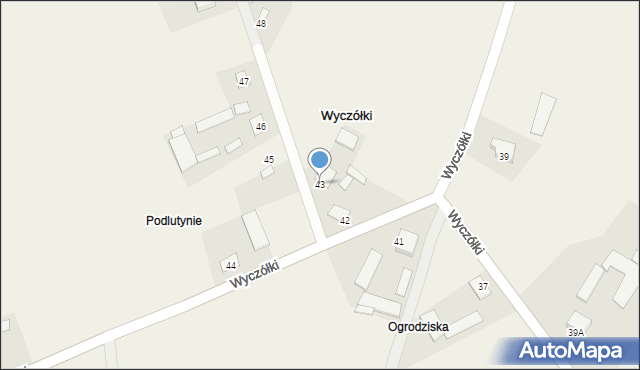 Wyczółki, Wyczółki, 43, mapa Wyczółki