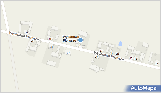 Wydartowo Pierwsze, Wydartowo Pierwsze, 18, mapa Wydartowo Pierwsze