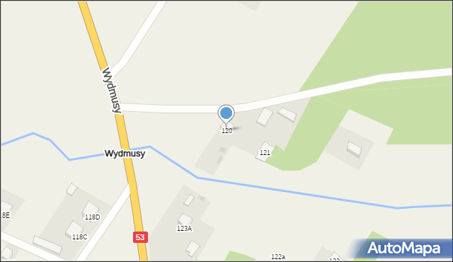 Wydmusy, Wydmusy, 120, mapa Wydmusy