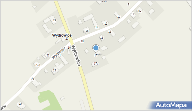 Wydrowice, Wydrowice, 17, mapa Wydrowice