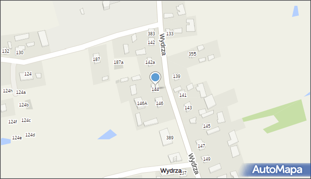 Wydrza, Wydrza, 144, mapa Wydrza