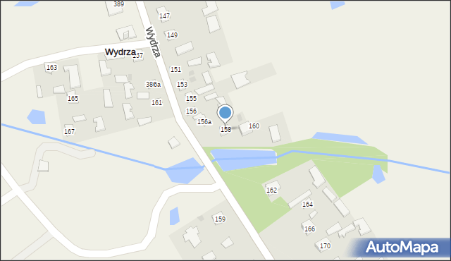 Wydrza, Wydrza, 158, mapa Wydrza