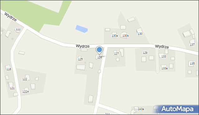 Wydrze, Wydrze, 126, mapa Wydrze