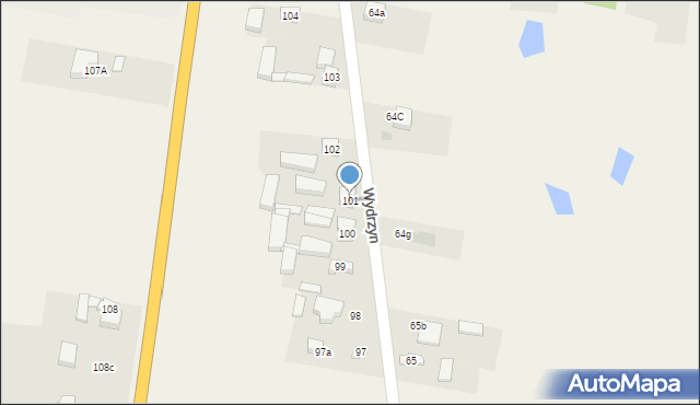 Wydrzyn, Wydrzyn, 101, mapa Wydrzyn