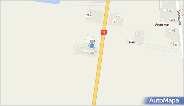 Wydrzyn, Wydrzyn, 109, mapa Wydrzyn
