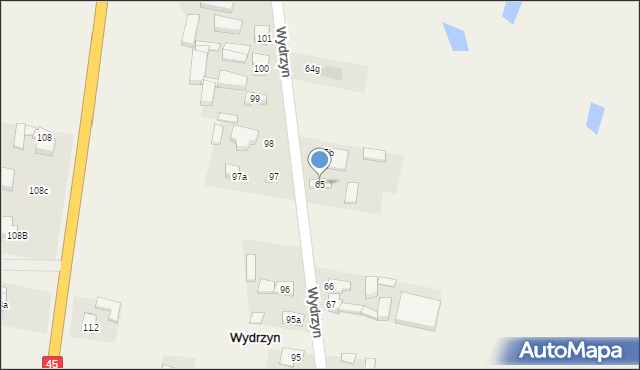Wydrzyn, Wydrzyn, 65, mapa Wydrzyn